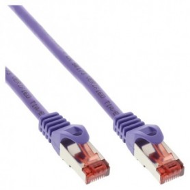 InLine 0.5m S/FTP (PiMf) Cat.6 cavo di rete Porpora 0,5 m Cat6 S/FTP (S-STP) (76450P)
