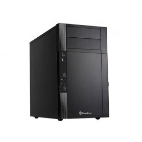 Silverstone PS07B Mini Tower Nero, Argento (SST-PS07B)