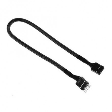 BitFenix Audio extension, 30 cm cavo audio 0,3 m Nero (BFA-MSC-AUD30KK-RP)