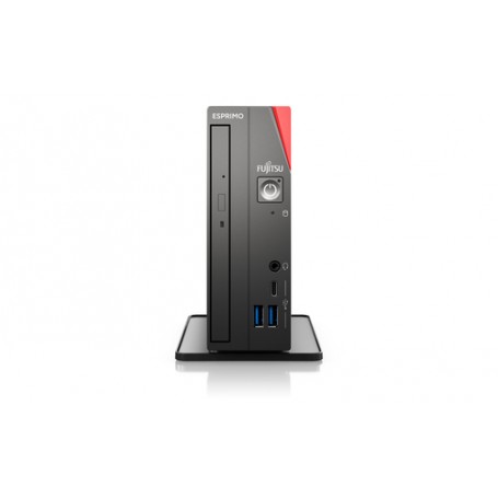 Fujitsu ESPRIMO G6012 i3-12100 UCFF Intel® Core™ i3 8 GB DDR4-SDRAM 256 GB SSD Windows 11 Pro Mini PC Nero, Rosso