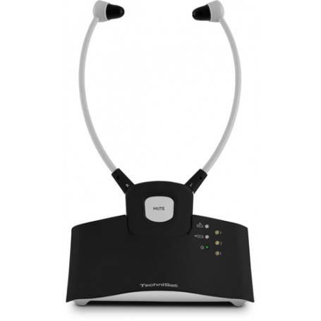 TechniSat StereoMan ISI 2-V2 Auricolare Wireless Passanuca TV Base di ricarica Nero