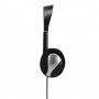 Hama Essential HS 200 Auricolare Cablato A Padiglione Musica e Chiamate Nero, Argento