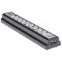 Manhattan 161572 hub di interfaccia USB 2.0 480 Mbit/s Nero, Argento