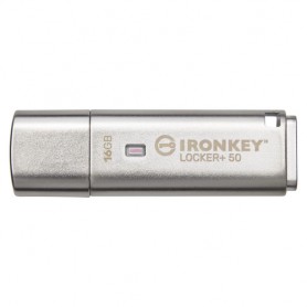 Kingston Technology IronKey Locker+ 50 unità flash USB 16 GB USB tipo A 3.2 Gen 1 (3.1 Gen 1) Argento