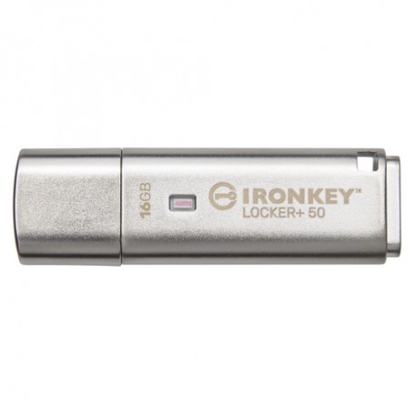 Kingston Technology IronKey Locker+ 50 unità flash USB 16 GB USB tipo A 3.2 Gen 1 (3.1 Gen 1) Argento