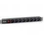 Equip 333285 unità di distribuzione dell'energia (PDU) 8 presa(e) AC 1U Nero