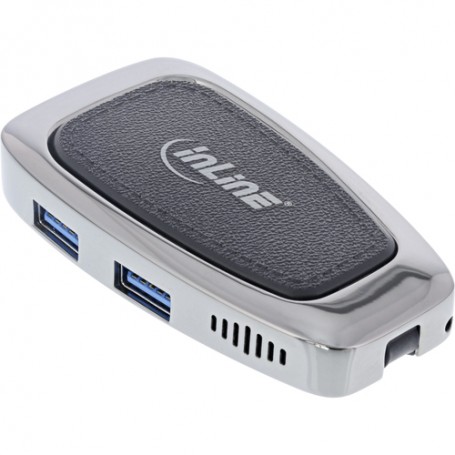 InLine 33272A hub di interfaccia USB 3.2 Gen 2 (3.1 Gen 2) Type-C 10000 Mbit/s Metallico