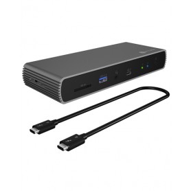 ICY BOX IB-DK8801-TB4 Cablato Thunderbolt 4 Antracite, Nero