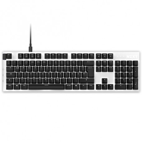NZXT FUNCTION tastiera USB QWERTZ Tedesco Nero, Bianco