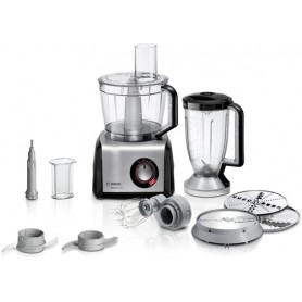 Bosch MC812M814 robot da cucina 1250 W 3,9 L Nero, Acciaio inossidabile, Trasparente
