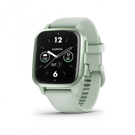Garmin Venu Sq 2 3,56 cm (1.4") Metallico, Colore menta GPS (satellitare)