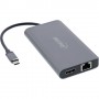 InLine 33277 replicatore di porte e docking station per notebook Cablato USB 3.2 Gen 2 (3.1 Gen 2) Type-C Grigio, Nero