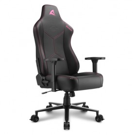 Sharkoon SGS30 Sedia per gaming universale Sedia imbottita tappezzata Nero, Rosa