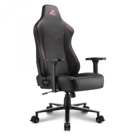 Sharkoon SGS30 Sedia per gaming universale Sedia imbottita tappezzata Nero, Rosa