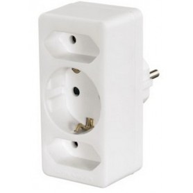 Hama 00108844 adattatore per presa di corrente Tipo F Universale Bianco