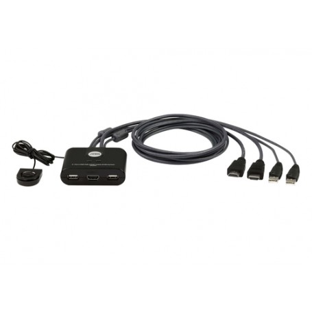 ATEN CS22HF switch per keyboard-video-mouse (kvm) Nero