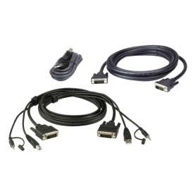 ATEN 2L-7D02UDX3 cavo per tastiera, video e mouse Nero