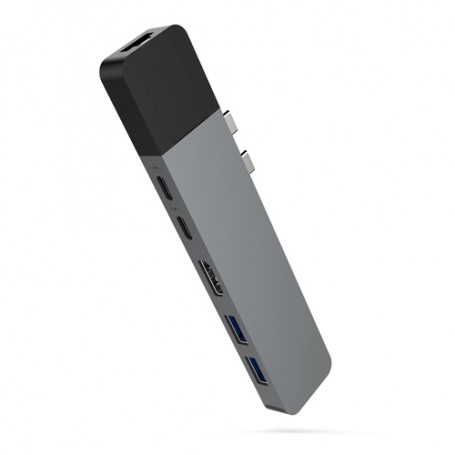 HYPER GN28N-GRAY replicatore di porte e docking station per notebook Cablato Grigio