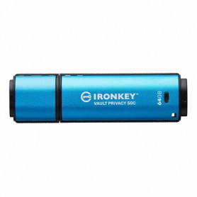 Kingston Technology IronKey VP50 unità flash USB 64 GB USB tipo-C 3.2 Gen 1 (3.1 Gen 1) Nero, Blu