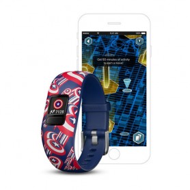 Garmin vívofit jr. 2 MIP Braccialetto per rilevamento di attività Blu, Rosso