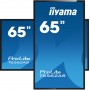iiyama T6562AS-B1 visualizzatore di messaggi Pannello piatto interattivo 163,8 cm (64.5") IPS 500 cd/m² 4K Ultra HD Nero