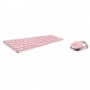 Rapoo 9750M tastiera Mouse incluso RF senza fili + Bluetooth QWERTZ Tedesco Rosa
