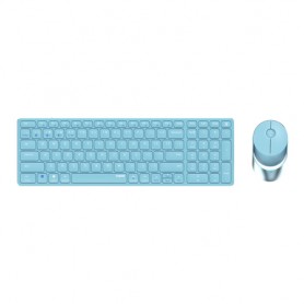 Rapoo 9750M tastiera Mouse incluso RF senza fili + Bluetooth QWERTZ Tedesco Blu