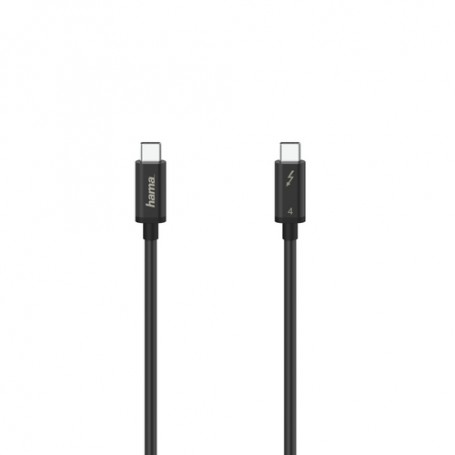 Hama USB-C 0,8 m 40 Gbit/s Nero