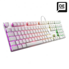Sharkoon PureWriter RGB Blue tastiera USB QWERTZ Tedesco Bianco
