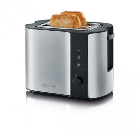 Severin AT 2589 tostapane 2 fetta/e 800 W Nero, Acciaio inossidabile