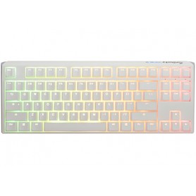 Ducky One 3 Classic Pure White TKL Gaming Tastatur RGB LED tastiera USB Tedesco Bianco