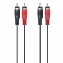 Hama 00305033 cavo audio 1,5 m 2 x RCA Nero