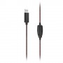 Hama HS-USB400 V2 Auricolare Cablato A Padiglione Ufficio USB tipo A Nero, Rosso
