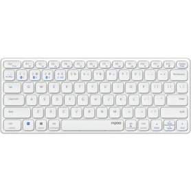 Rapoo E9600M tastiera RF senza fili + Bluetooth QWERTY Tedesco Bianco