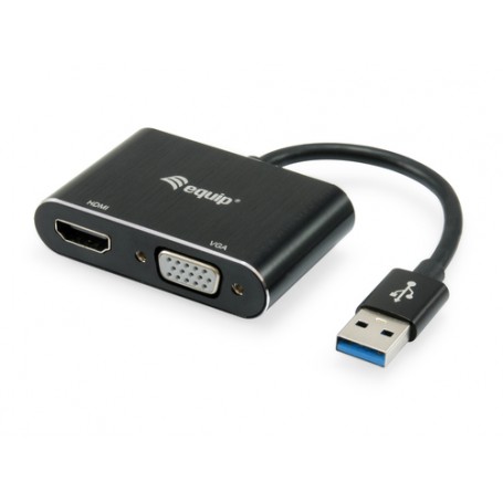 Equip 133386 adattatore grafico USB 1920 x 1080 Pixel Nero