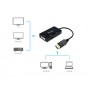 Equip 133441 cavo e adattatore video 0,24 m DisplayPort DVI-D + VGA (D-Sub) + HDMI Nero