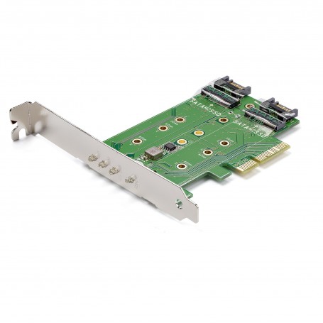 StarTech.com Adattatore SSD M.2 NGFF a 3 porte - 1x M.2 PCIe ( NVMe) , 2x M.2 SATA III M.2 - PCIe 3.0 (PEXM2SAT32N1)