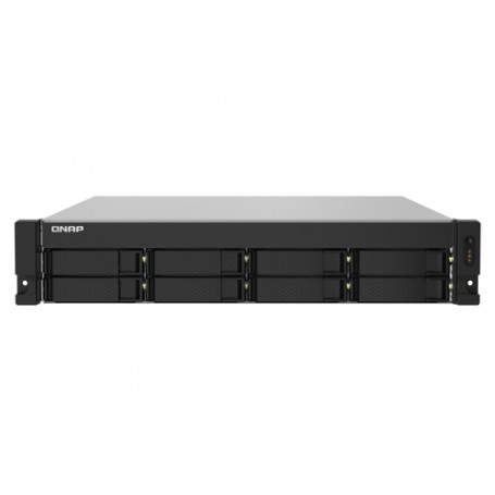 QNAP TS-832PXU NAS Armadio (2U) Collegamento ethernet LAN Alluminio, Nero AL324 (TS-832PXU-4G)