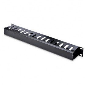 StarTech.com Pannello Gestione Cavi Orizzontale per armadi rack 1U con canalina passacavi a denti e copertura (CMDUCT1UX)