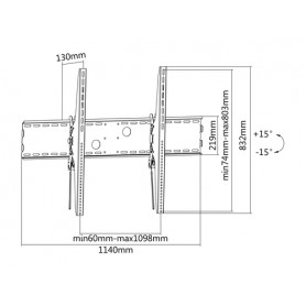 Equip 650322 Supporto TV a parete 2,54 m (100") Nero (650322C)