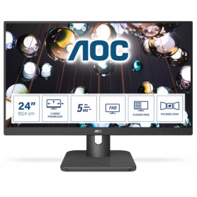 AOC MONITOR 23,8 LED UPS FHS 16:9 250CD/M 50HZ DP HDMI (24E1Q)