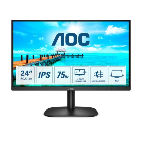 AOC B2 24B2XDA LED display 60,5 cm (23.8") 1920 x 1080 Pixel Full HD Nero (24B2XDA)
