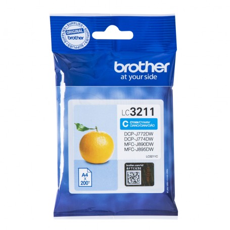 Brother LC-3211C cartuccia d'inchiostro Originale Resa standard Ciano (LC3211C)