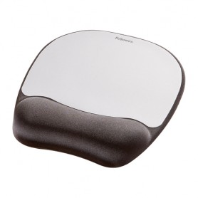 Fellowes 9175801 tappetino per mouse Nero, Argento (9175801)