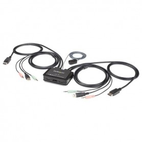 StarTech.com Switch DisplayPort KVM 4K a 60 Hz e 2 porte con cavi integrati (SV211DPUA4K)