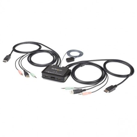 StarTech.com Switch DisplayPort KVM 4K a 60 Hz e 2 porte con cavi integrati (SV211DPUA4K)