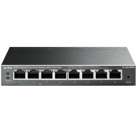 TP-LINK TL-SG108PE Non gestito Gigabit Ethernet (10/100/1000) Supporto Power over Ethernet (PoE) Nero (TL-SG108PE)