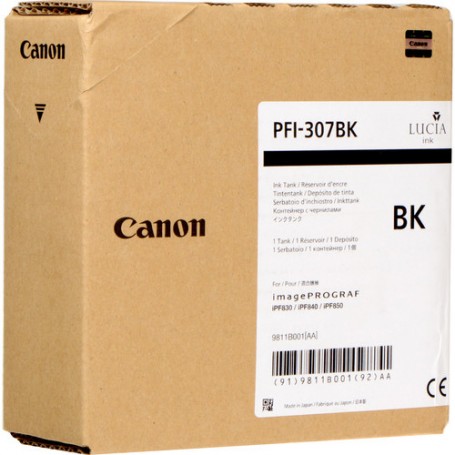 Canon PFI-307BK cartuccia d'inchiostro Originale Nero (9811B001AA)