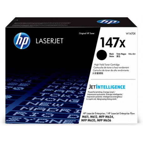 HP LaserJet Cartuccia toner nero originale 147X ad alta capacità (W1470X)