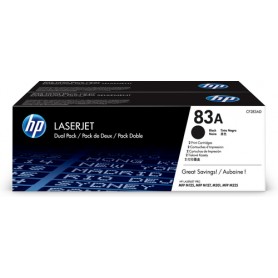 HP Confezione doppia di cartucce toner originali nero 83A LaserJet (CF283AD)